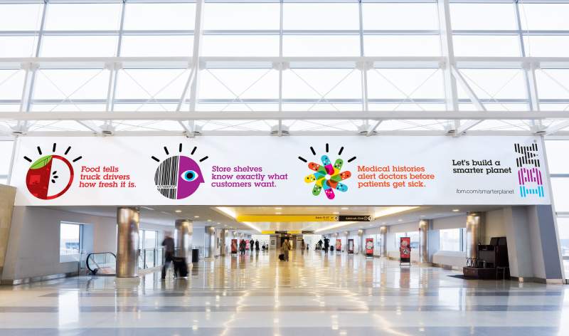 Office IBM SmarterPlanet Airport Signage